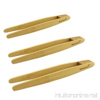 BambooMN Brand - Reusable Bamboo Kitchen Tongs  Assorted Sizes - 3 Pieces - B06VSNCSTT